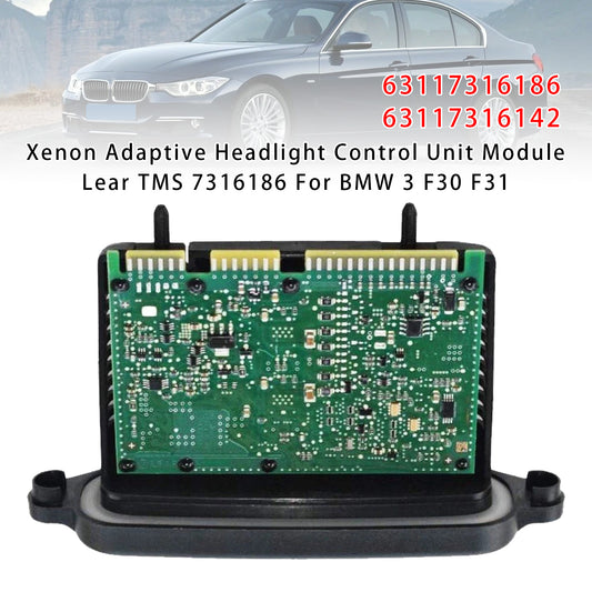 BMW 3 F30 F31 7316186 Xenon Adaptive Headlight Control Unit Module Lear TMS