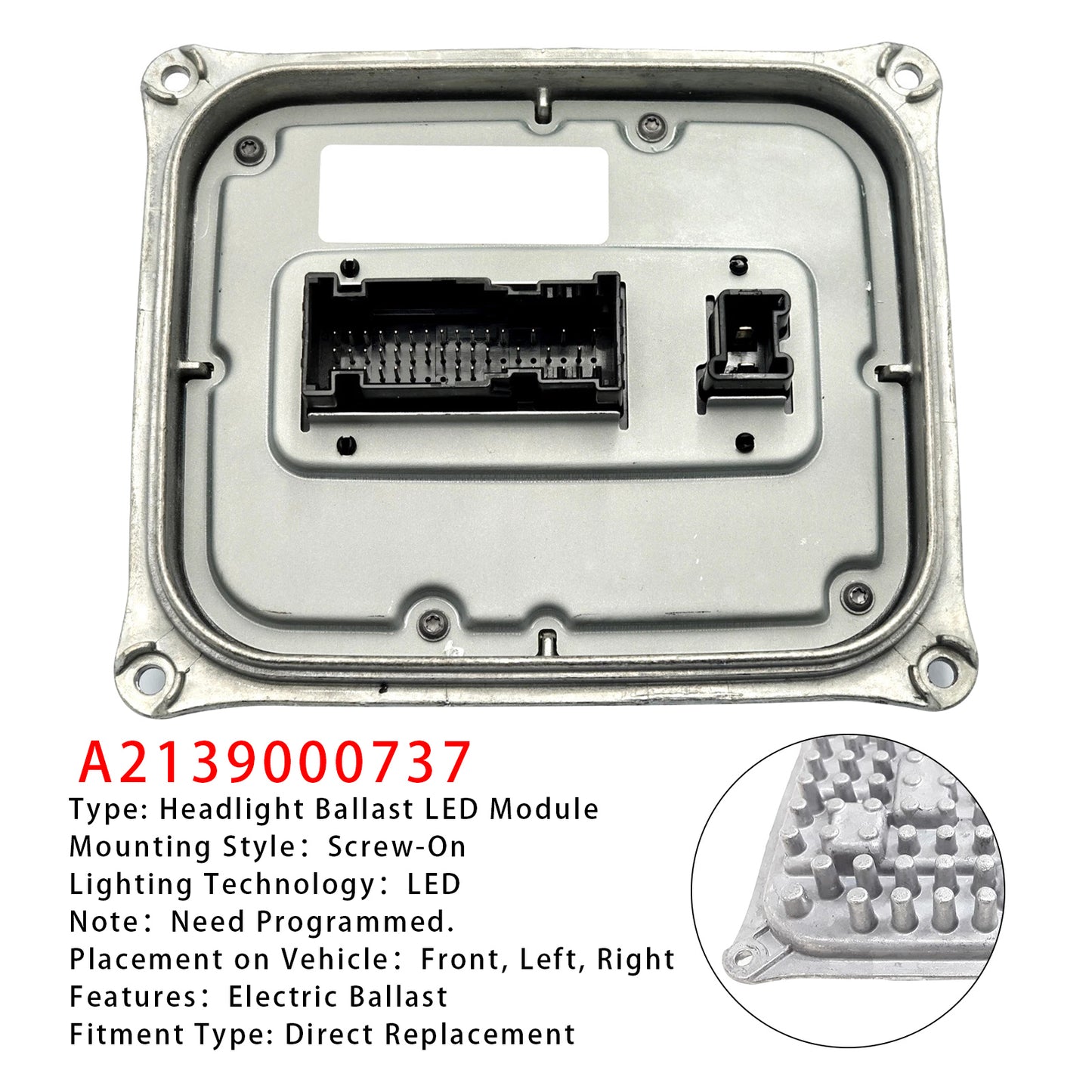 2020-2022 Mercedes-Benz CLS C257 Coupe 2139000737 Headlight Control Module