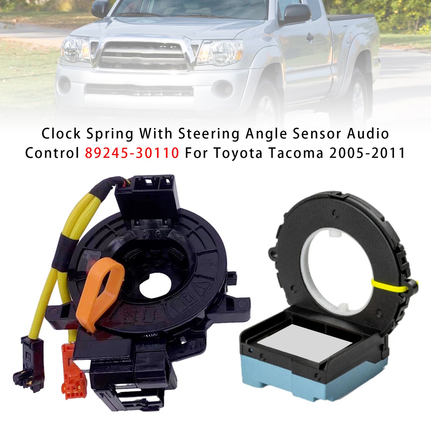 Clock Spring With Steering Angle Sensor Audio Control 2005-2011 Toyota Tacoma 89245-30110