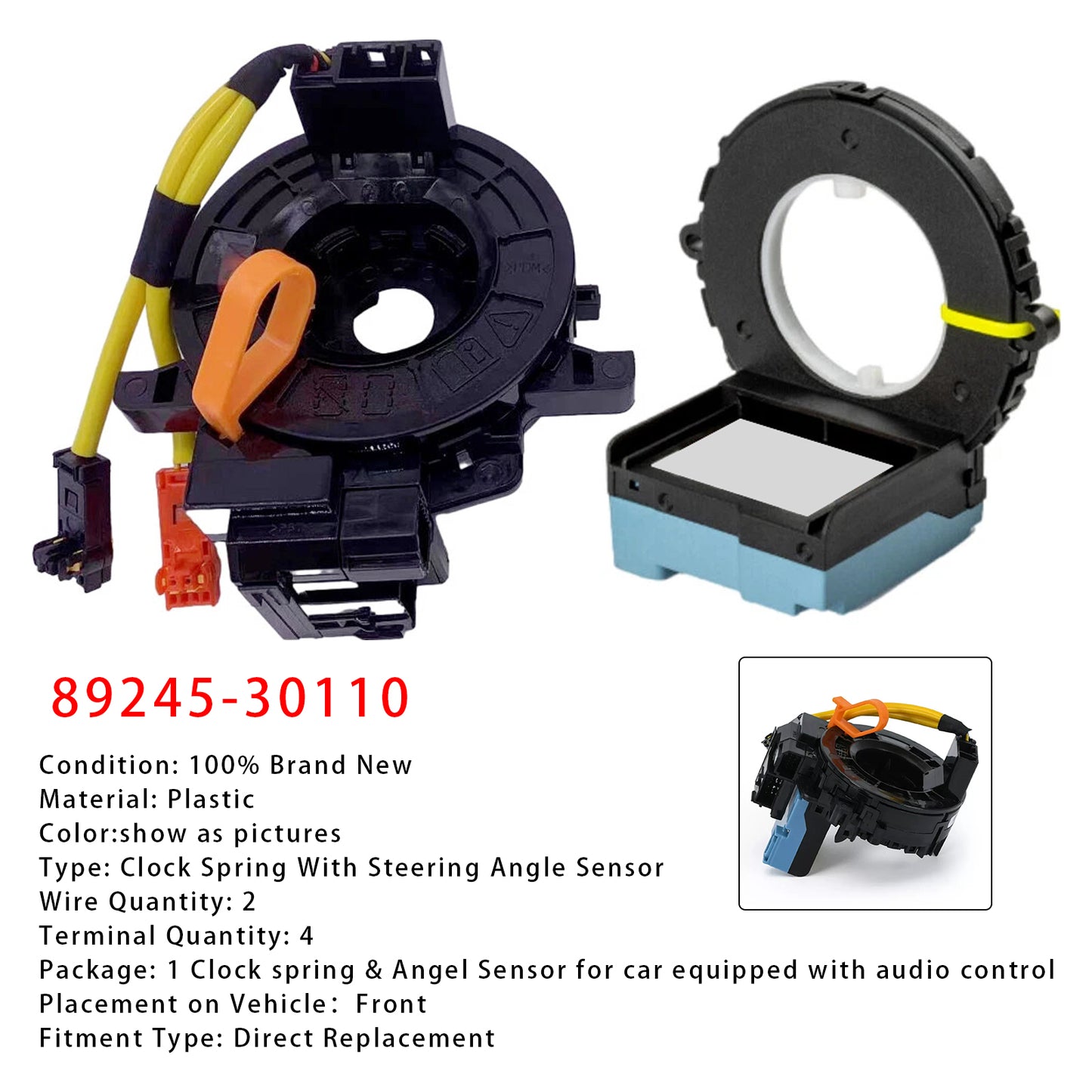 Clock Spring With Steering Angle Sensor Audio Control 2005-2011 Toyota Tacoma 89245-30110