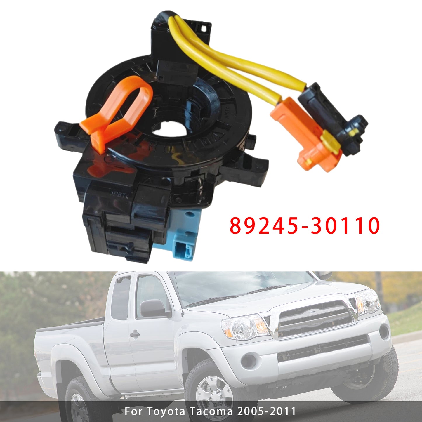 Clock Spring With Steering Angle Sensor Audio Control 2005-2011 Toyota Tacoma 89245-30110