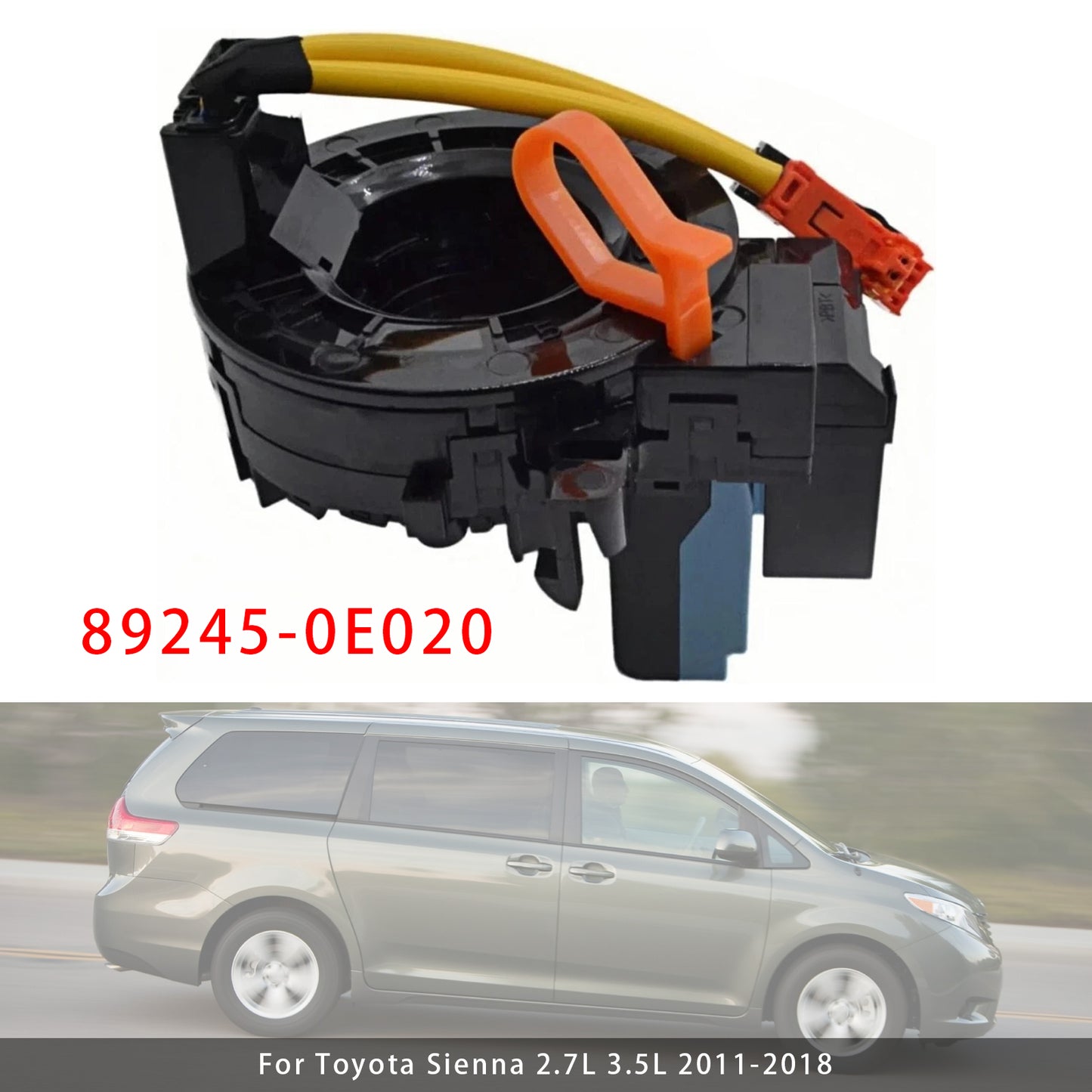 Clock Spring With Steering Angle Sensor 2011-2018 Toyota Sienna 89245-0E020