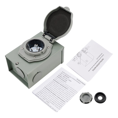 50Amp RV Generator Inlet Box NEMA SS2-50P Power Inlet Box 125/250V