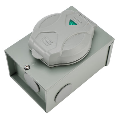 30Amp RV Generator Inlet Box NEMA SS2-50P Power Inlet Box 125/250V