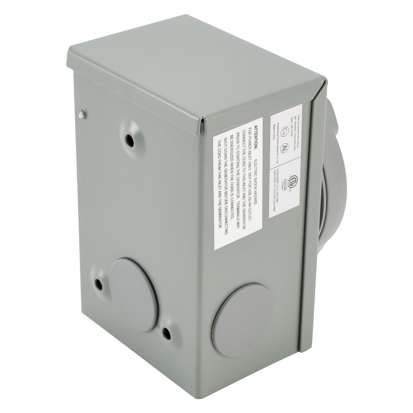 30Amp RV Generator Inlet Box NEMA SS2-50P Power Inlet Box 125/250V