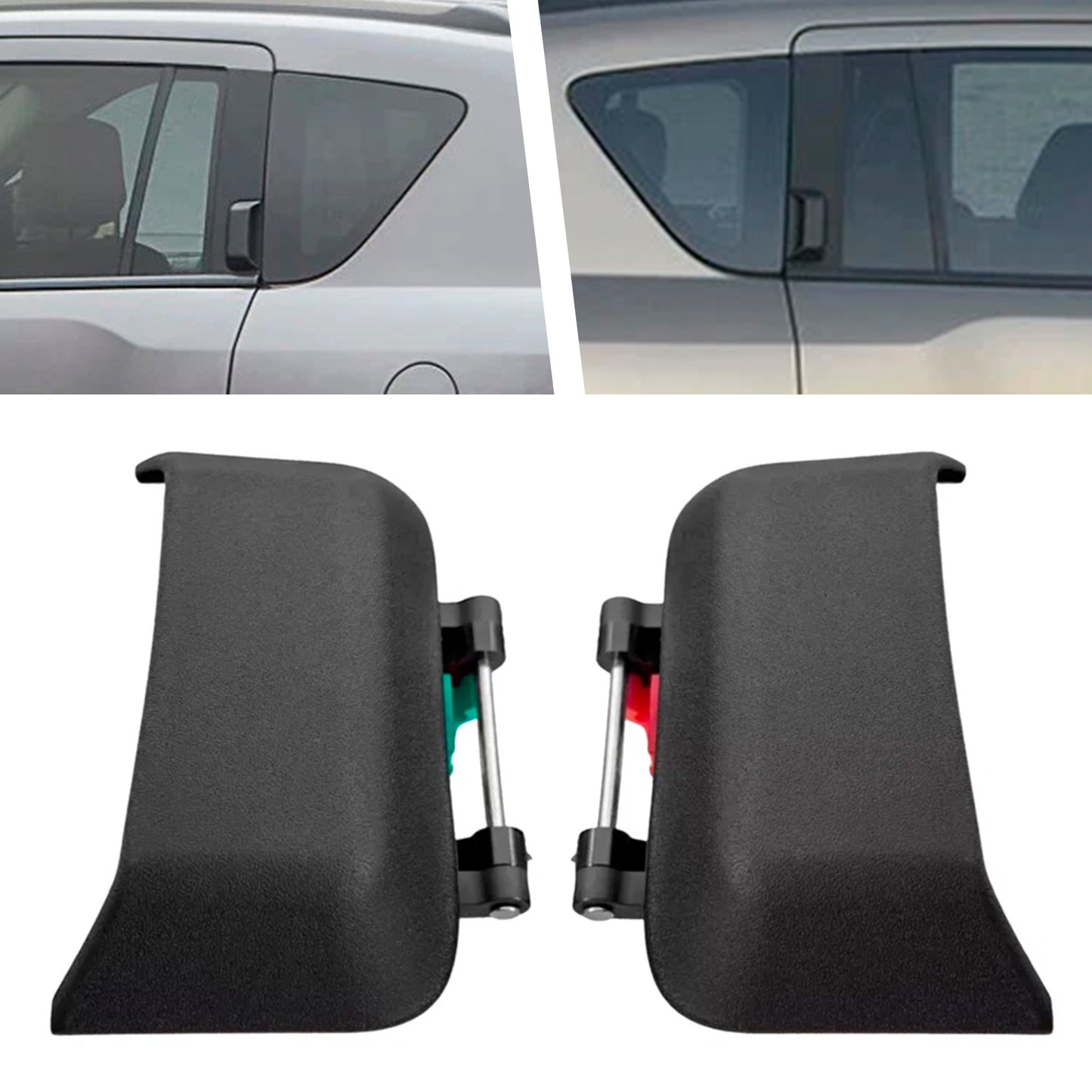 1Pair Car Rear Door Exterior Handle Black 2007-2016 Jeep Compass