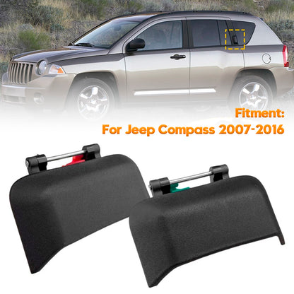1Pair Car Rear Door Exterior Handle Black 2007-2016 Jeep Compass