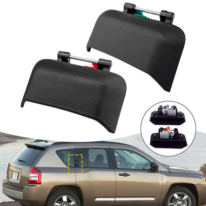 1Pair Car Rear Door Exterior Handle Black 2007-2016 Jeep Compass