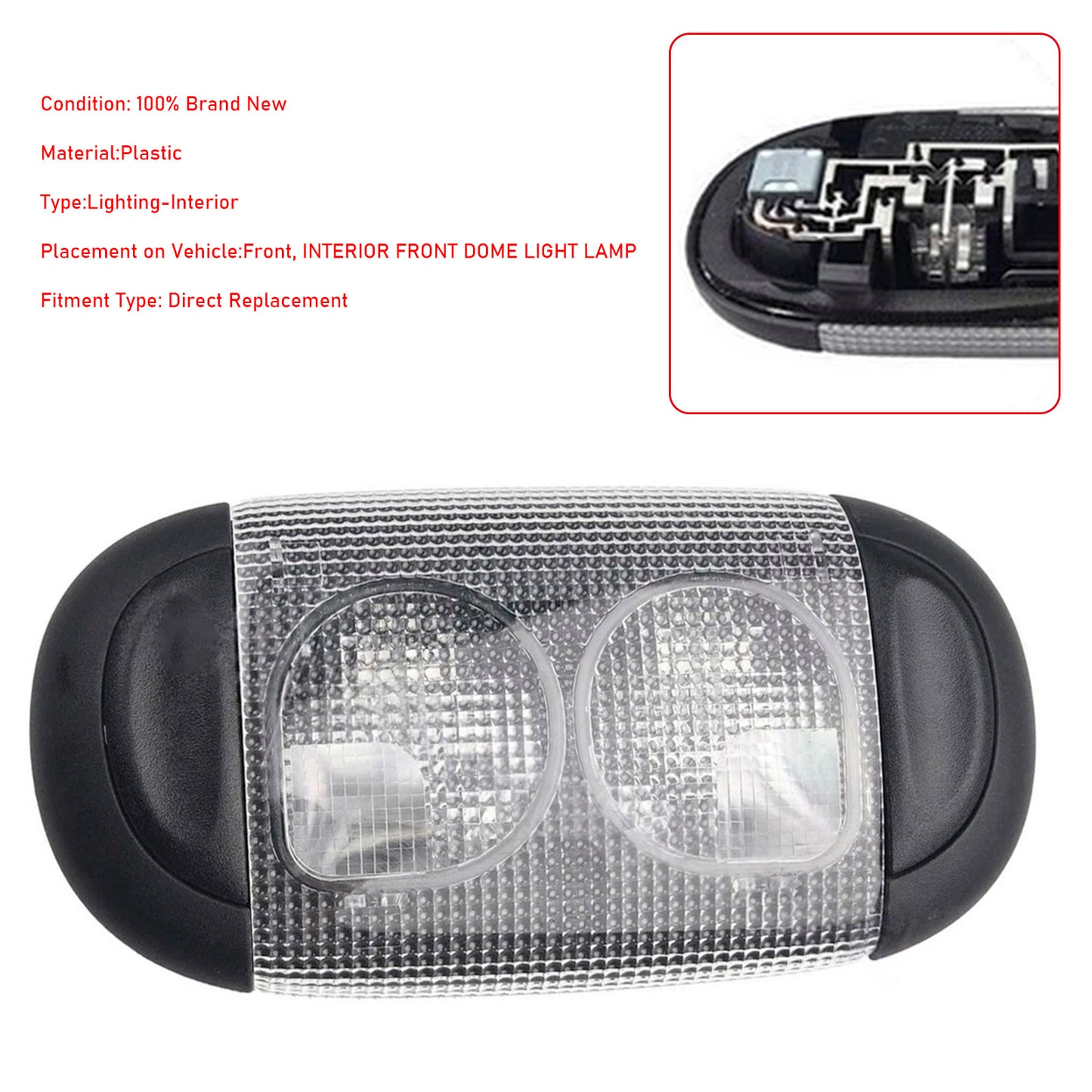 2011-2016 Jeep Wrangler 1QN65DX9AB Front Dome Light Car Interior Headlight