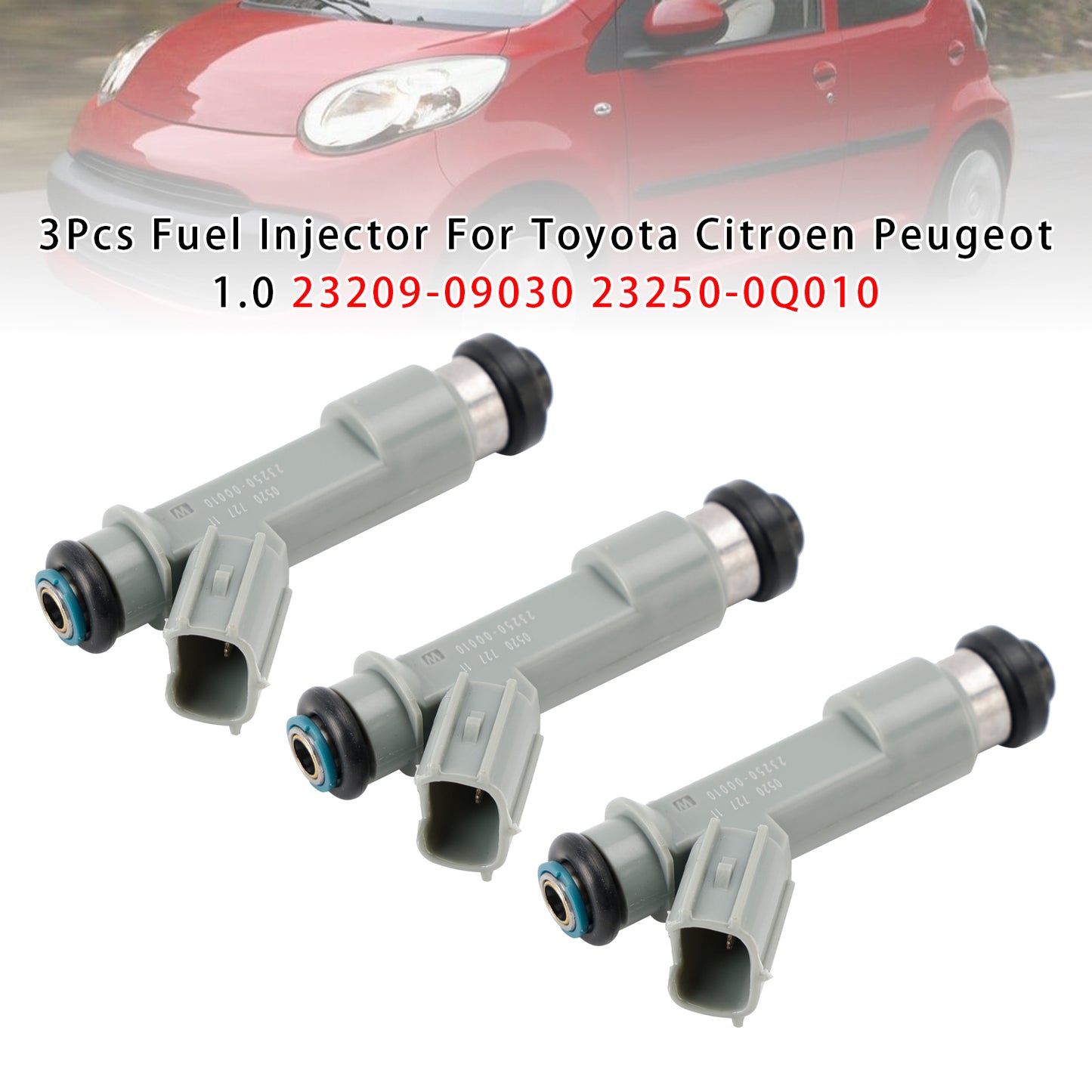 2005 Toyota AYGO (WNB1_ KGB1_) 1.0 (KGB10) Hatchback 23209-09030 3Pcs Fuel Injector