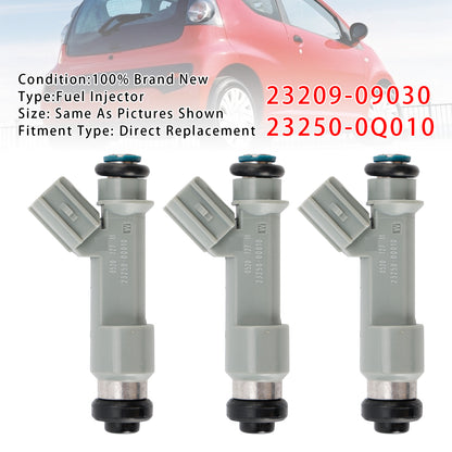 2005 Toyota AYGO (WNB1_ KGB1_) 1.0 (KGB10) Hatchback 23209-09030 3Pcs Fuel Injector
