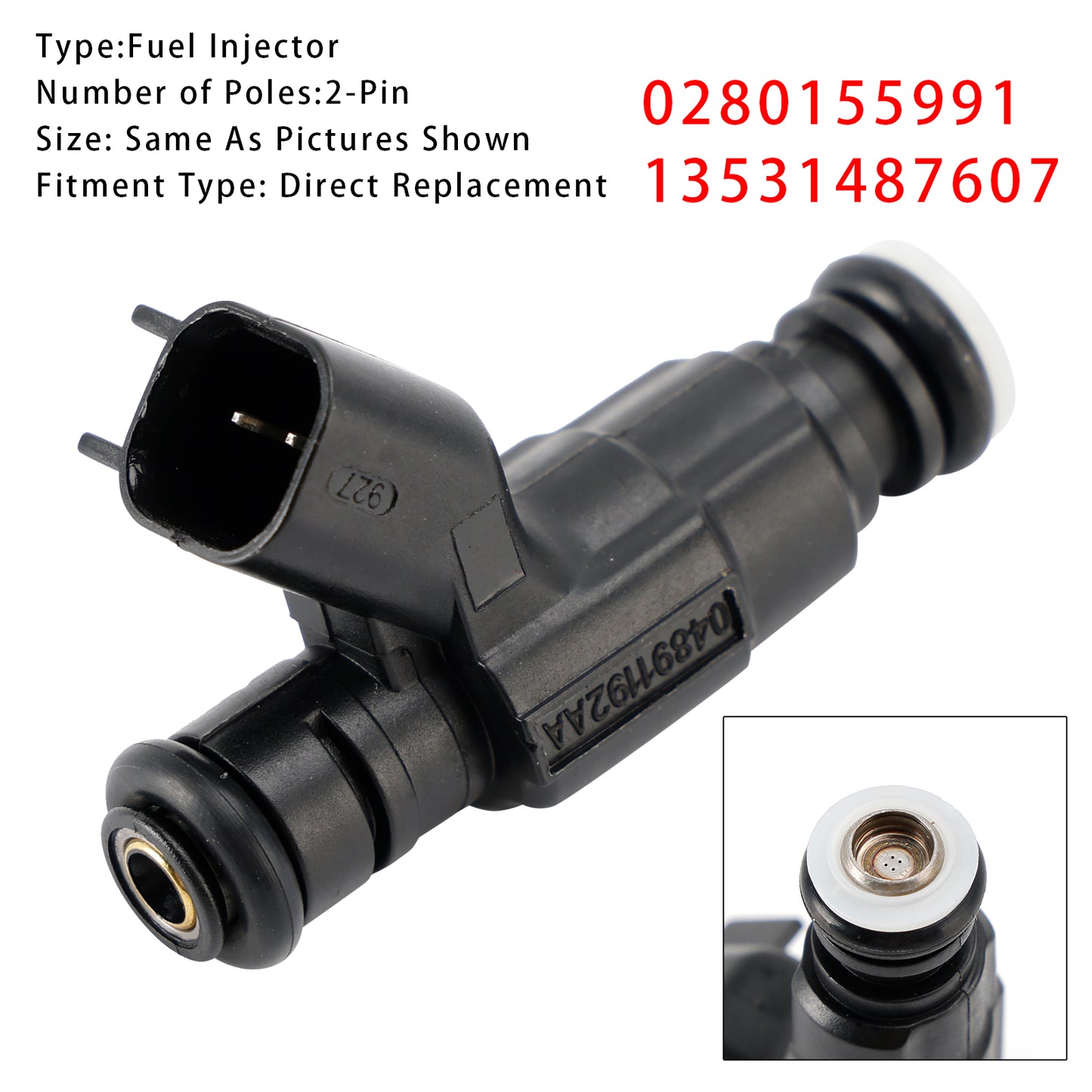 2004 Mini Cooper S R52 Convertible 0280155991 1Pcs Fuel Injector