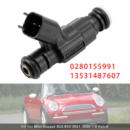 2004 Mini Cooper S R52 Convertible 0280155991 1Pcs Fuel Injector