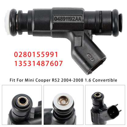 2004 Mini Cooper S R52 Convertible 0280155991 1Pcs Fuel Injector
