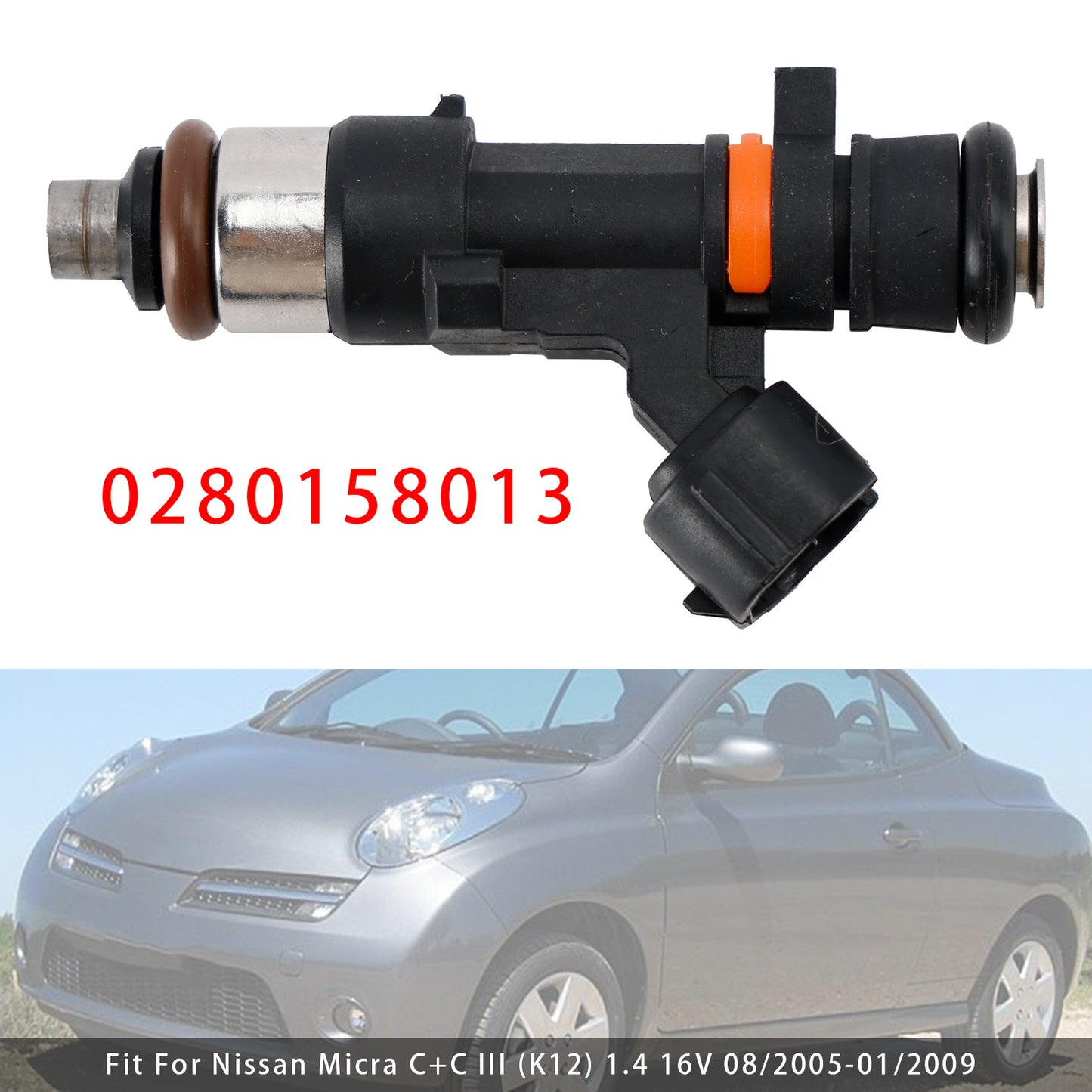 2005 Nissan Micra C+C III (K12) 1660-AX200 1Pcs Fuel Injector