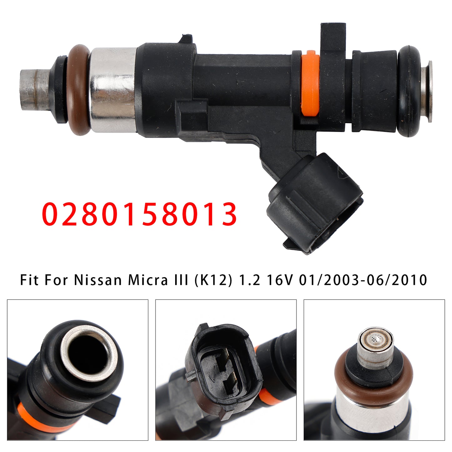 2005 Nissan Micra C+C III (K12) 1660-AX200 1Pcs Fuel Injector