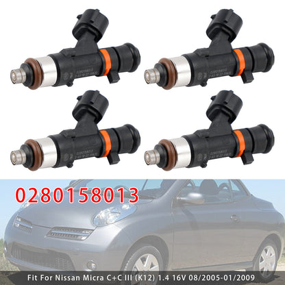 2003 Nissan Micra III (K12) 1.4 16V 0280158013 4Pcs Fuel Injector