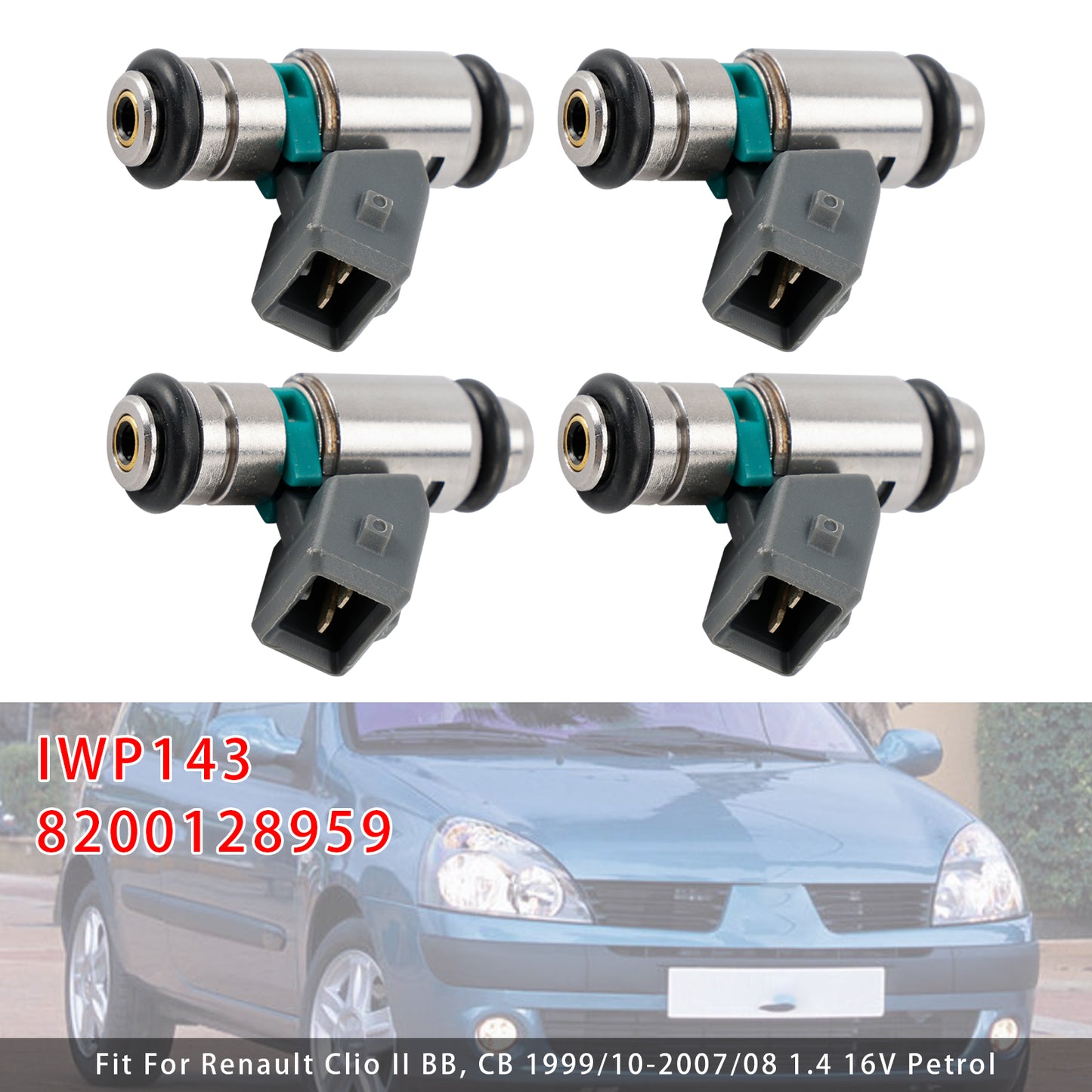 1998 Renault Clio II BB, CB 8200128959 4Pcs Fuel Injector