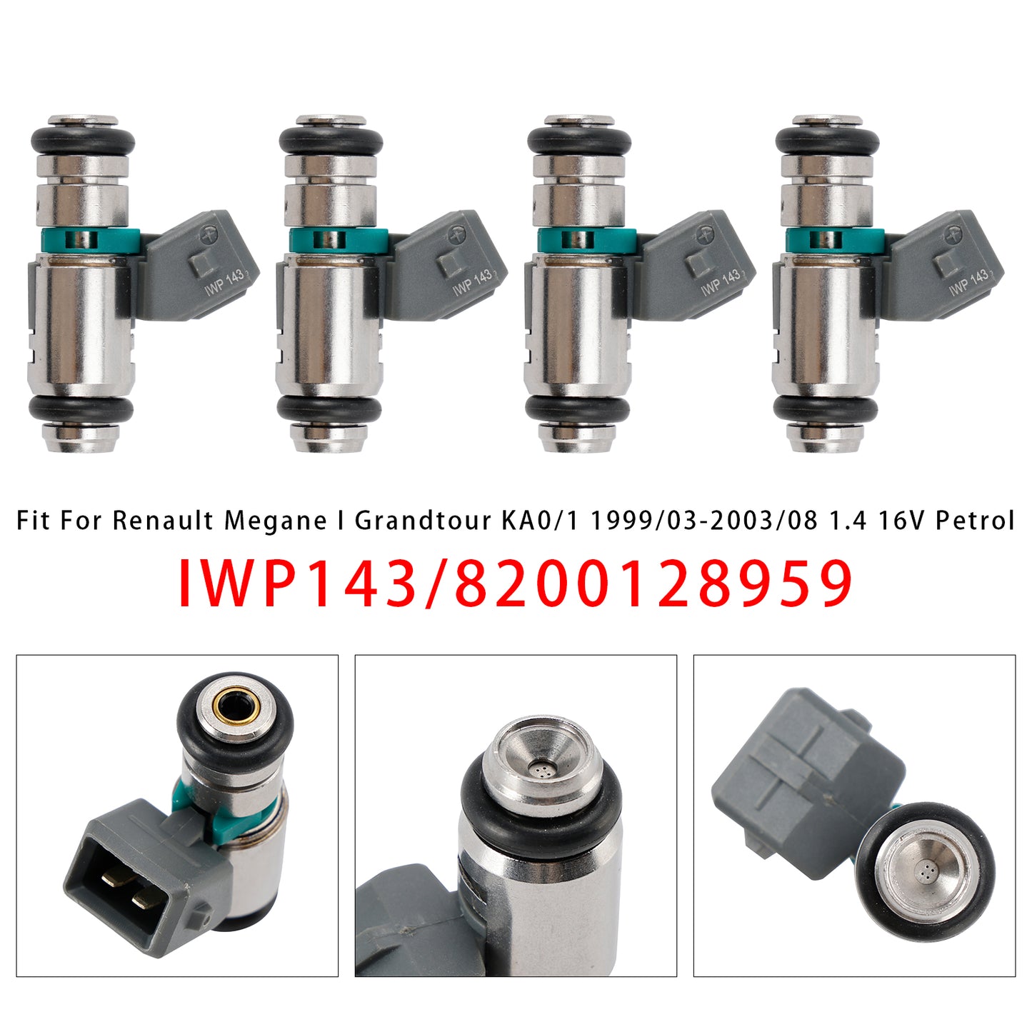 1998 Renault Clio II BB, CB 8200128959 4Pcs Fuel Injector