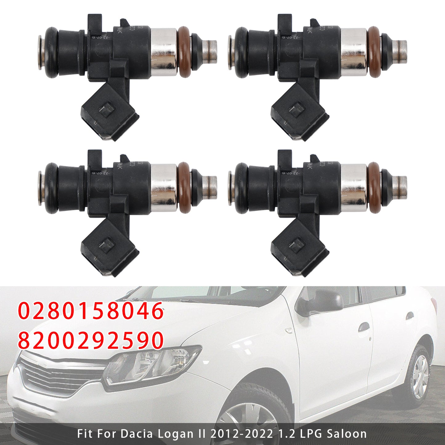 2006-2022 Dacia Logan LS_ 1.2 16V Saloon 8200292590 4Pcs Fuel Injector