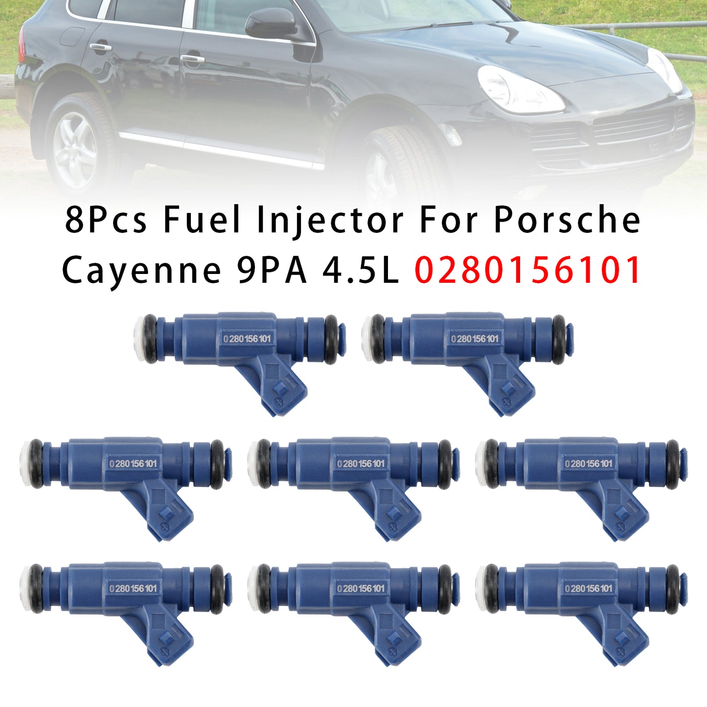 Porsche Cayenne 9PA 4.5L 0280156101 8Pcs Fuel Injector