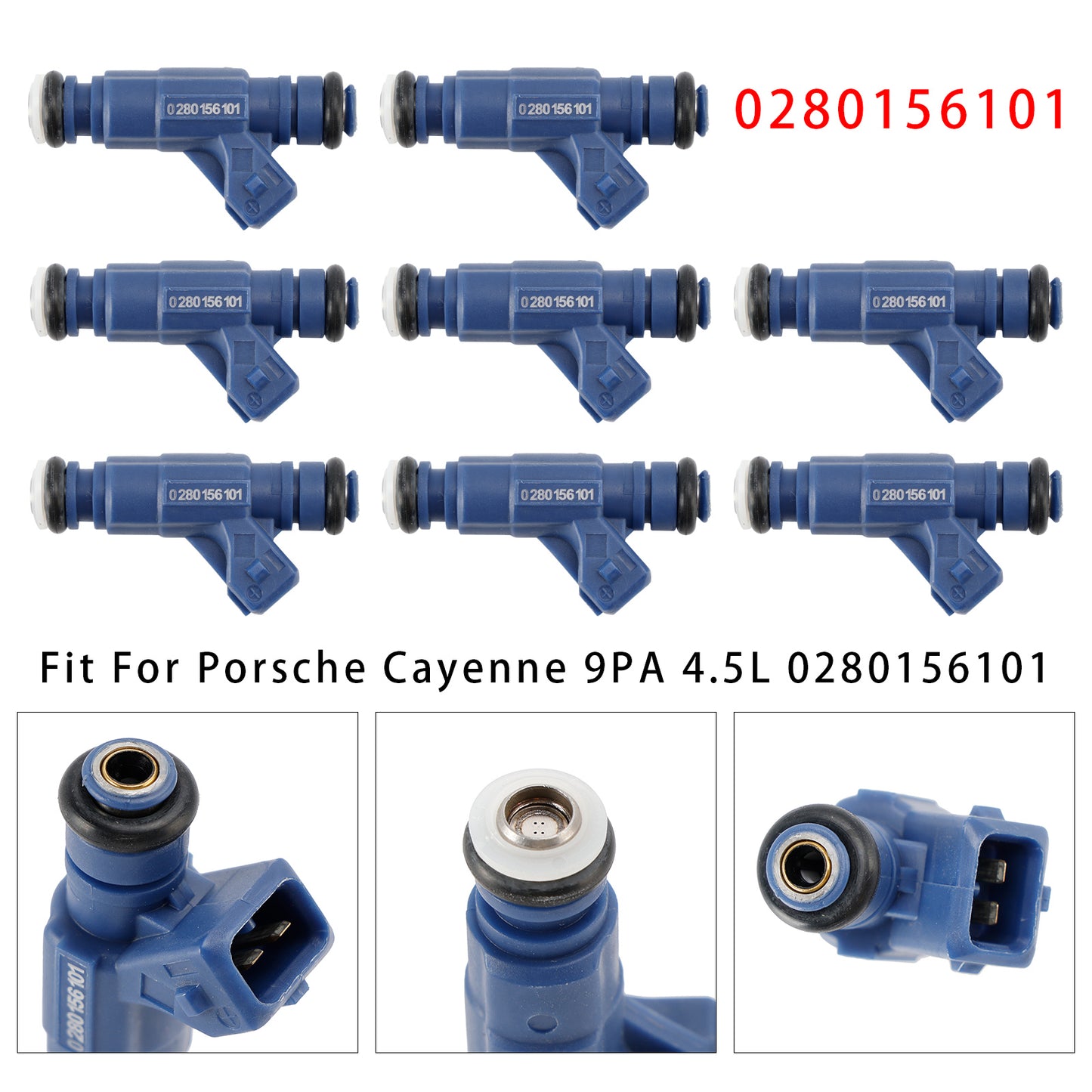 Porsche Cayenne 9PA 4.5L 0280156101 8Pcs Fuel Injector