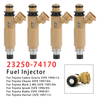 1997-2000 Toyota RAV4 2.2L I4 / 3.0L V6 23250-74170 4Pcs Fuel Injector
