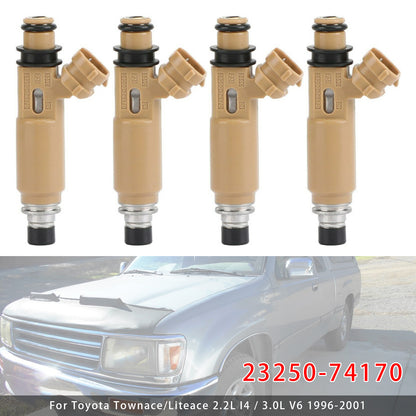 1997-2000 Toyota RAV4 2.2L I4 / 3.0L V6 23250-74170 4Pcs Fuel Injector