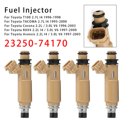 1997-2000 Toyota RAV4 2.2L I4 / 3.0L V6 23250-74170 4Pcs Fuel Injector
