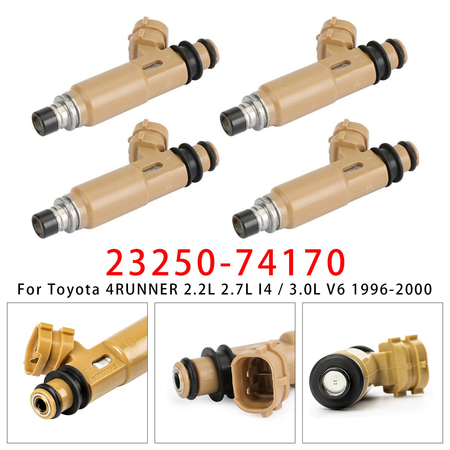 1997-2000 Toyota RAV4 2.2L I4 / 3.0L V6 23250-74170 4Pcs Fuel Injector