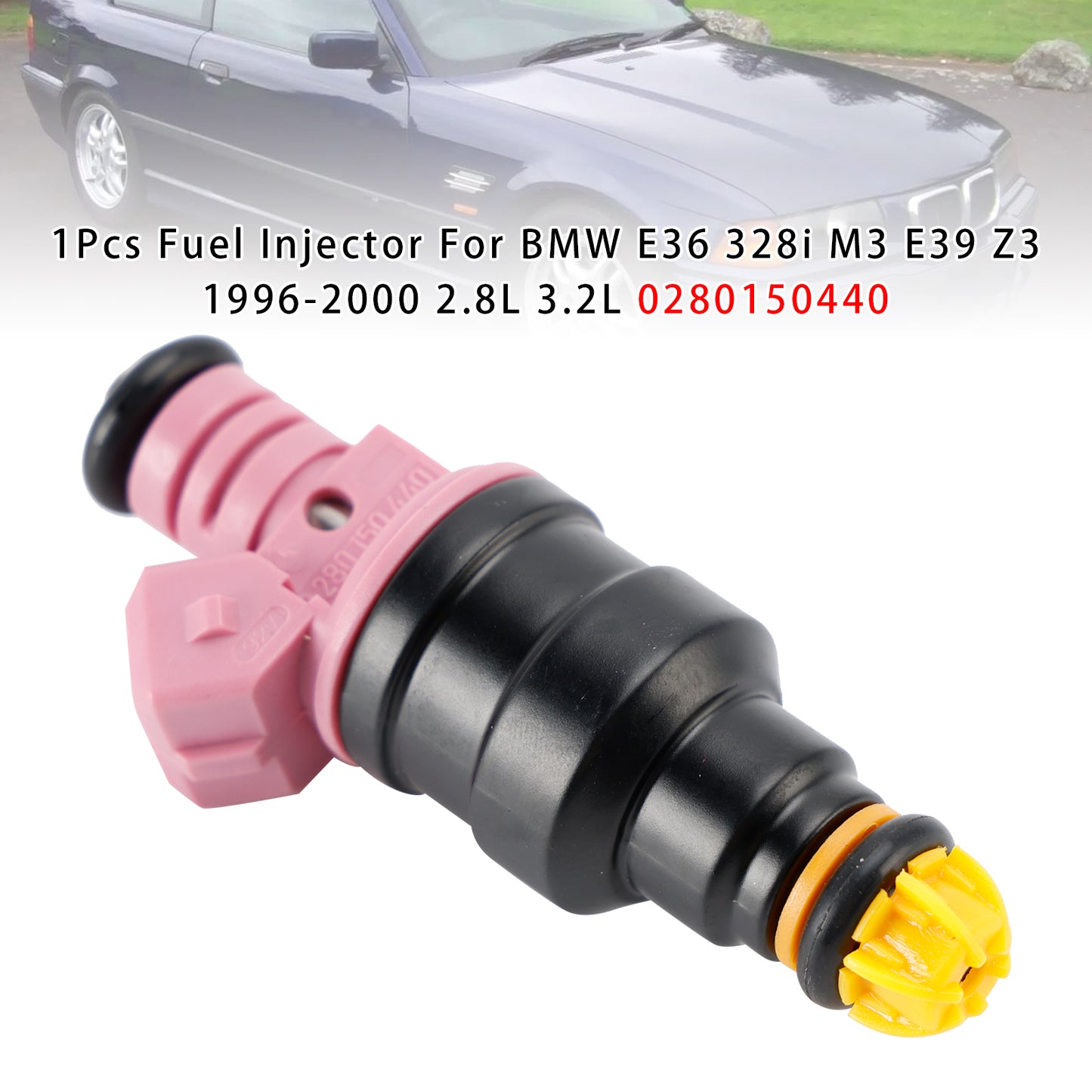 BMW E36 328i M3 E39 Z3 1996-2000 2.8L 3.2L 0280150440 1Pcs Fuel Injector