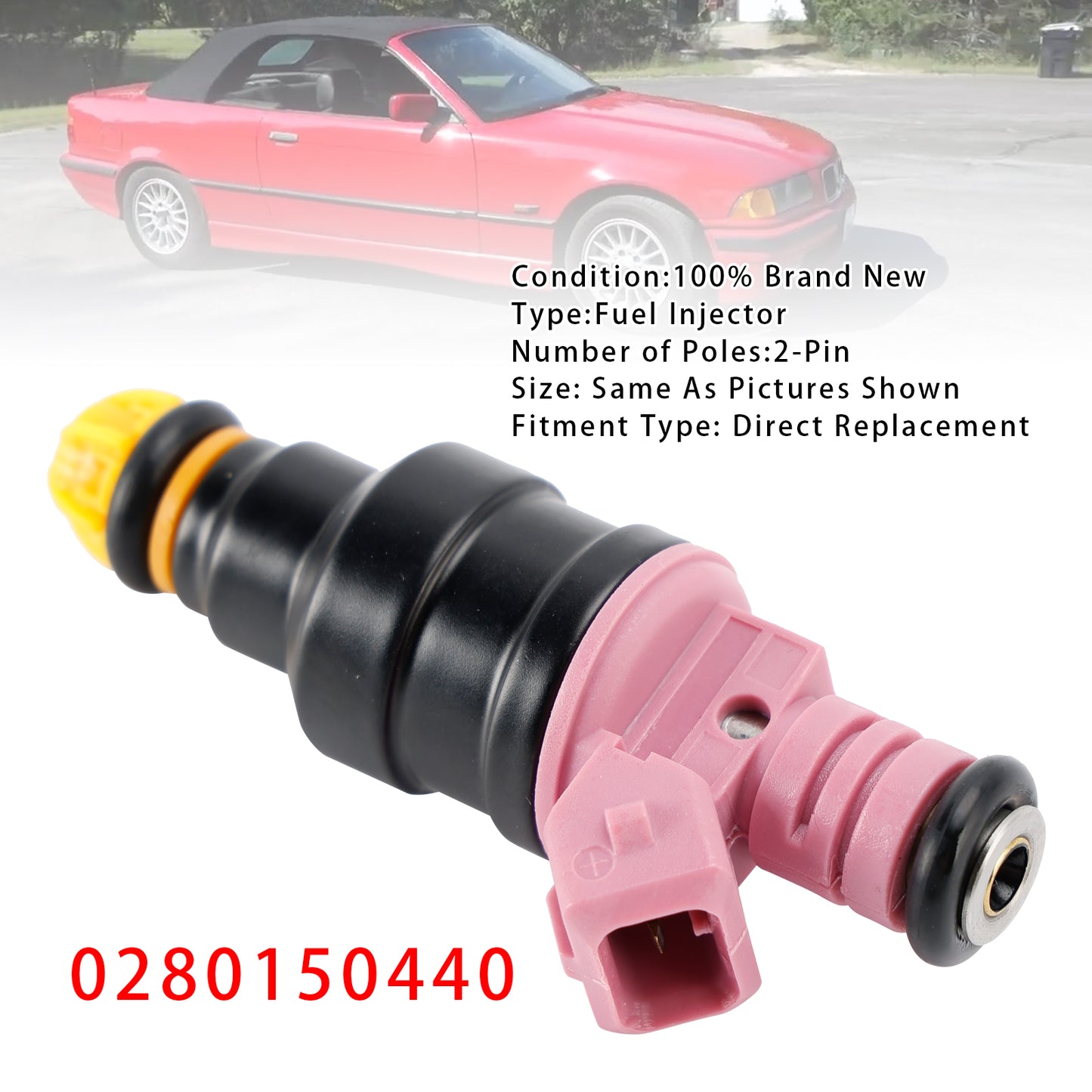 BMW E36 328i M3 E39 Z3 1996-2000 2.8L 3.2L 0280150440 1Pcs Fuel Injector