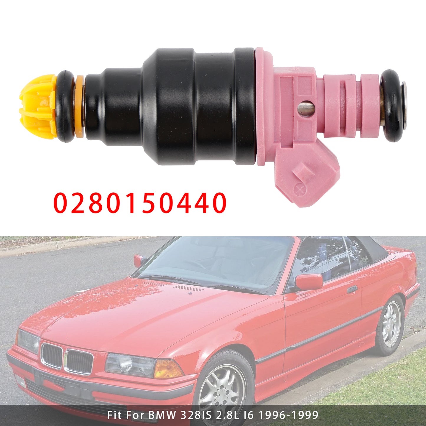 BMW E36 328i M3 E39 Z3 1996-2000 2.8L 3.2L 0280150440 1Pcs Fuel Injector