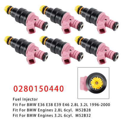 1997 BMW 528i 0280150440 6Pcs Fuel Injector