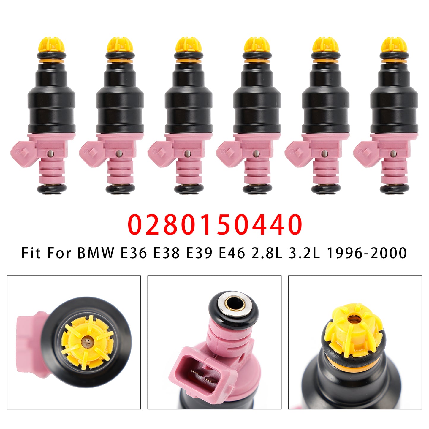 1997 BMW 528i 0280150440 6Pcs Fuel Injector
