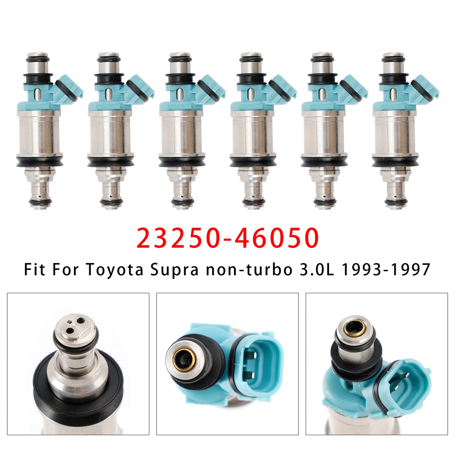 1993 Lexus GS300 3.0L 23250-46050 6Pcs Fuel Injector