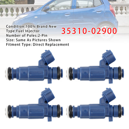 2004/05-2011/01 KIA Picanto SA 1 Petrol Hatchback 35310-02900 4Pcs Fuel Injector