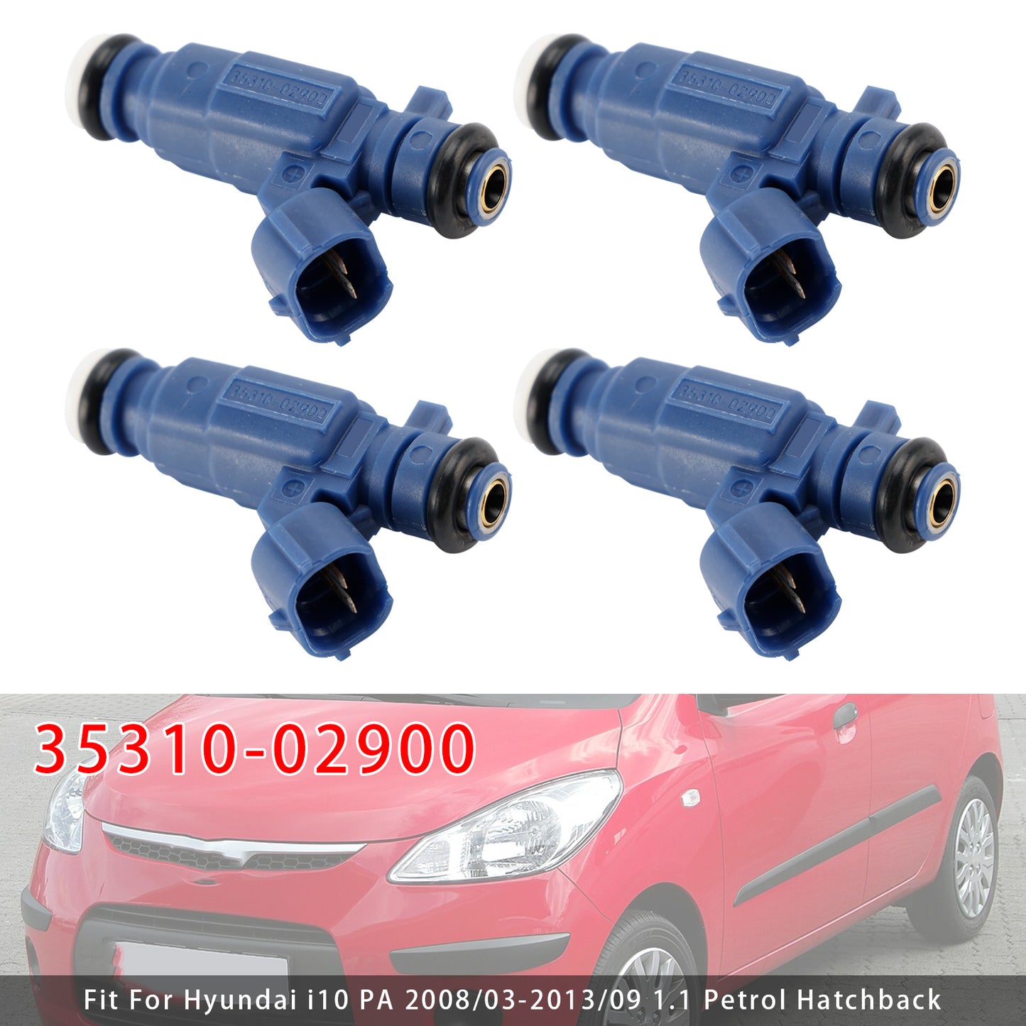 2004/05-2011/01 KIA Picanto SA 1 Petrol Hatchback 35310-02900 4Pcs Fuel Injector