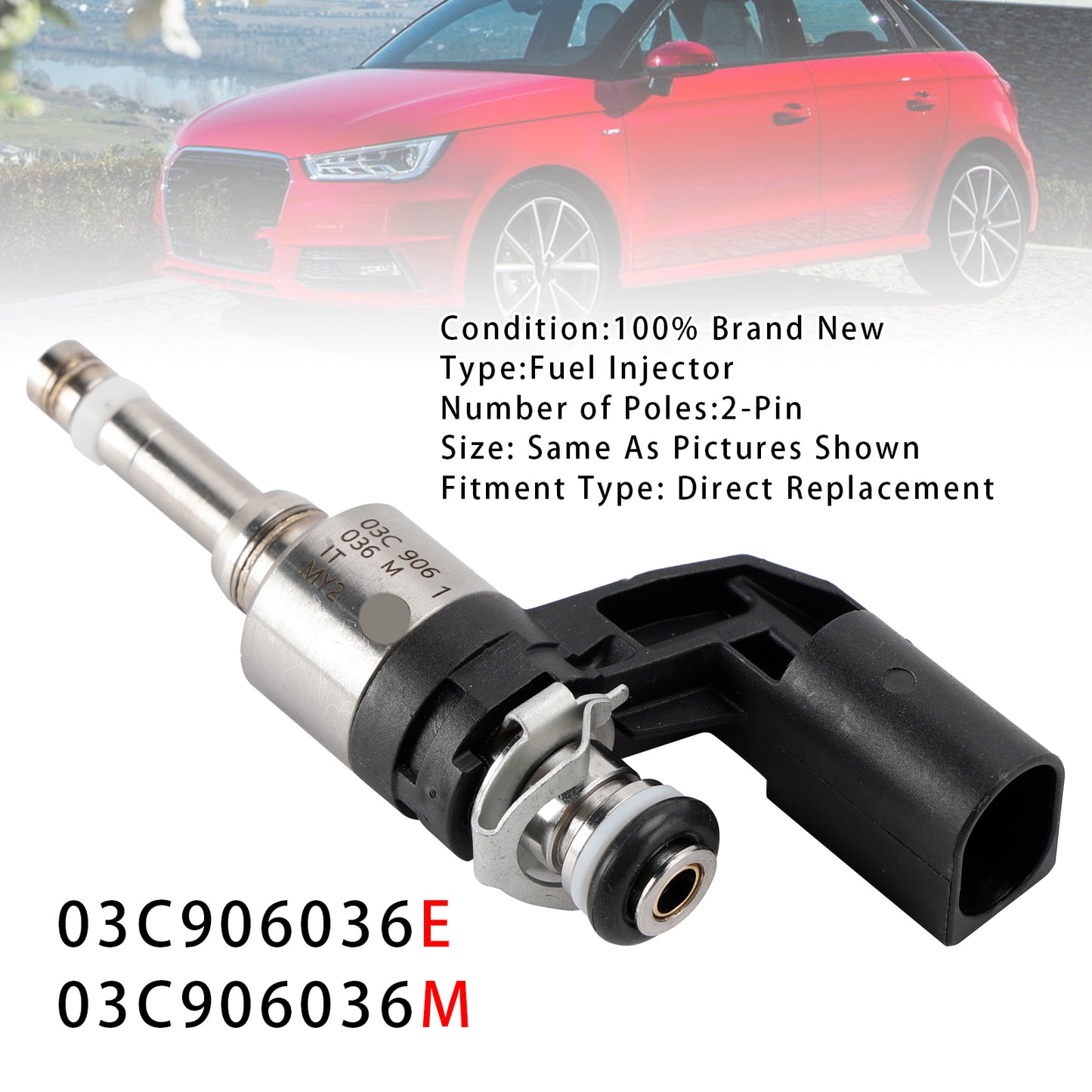 2010/08-2014/12 VW Passat 362 1.4L Petrol 03C906036M 1Pcs Fuel Injector