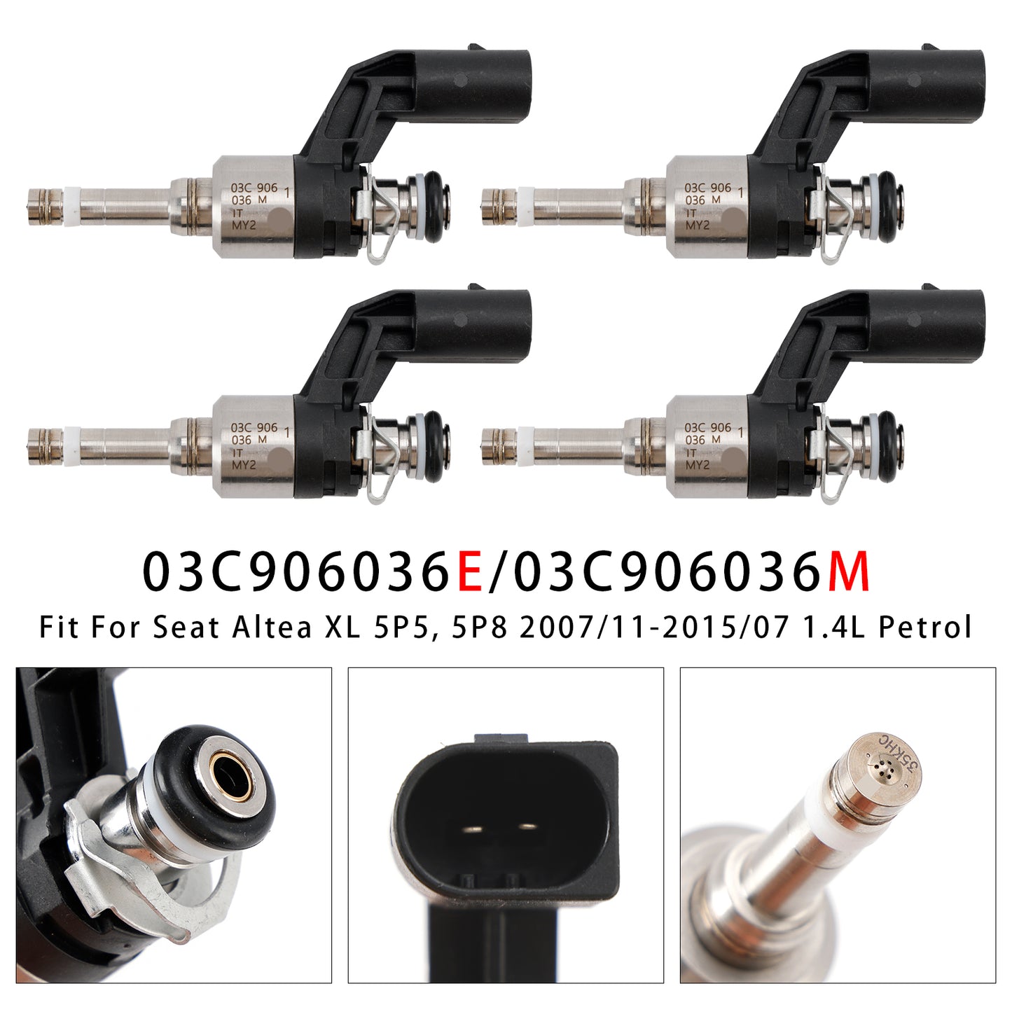 2011/11-2015/04 Audi A1 Sportback 8XA 8XF 1.4L Petrol 03C906036E 4Pcs Fuel Injector