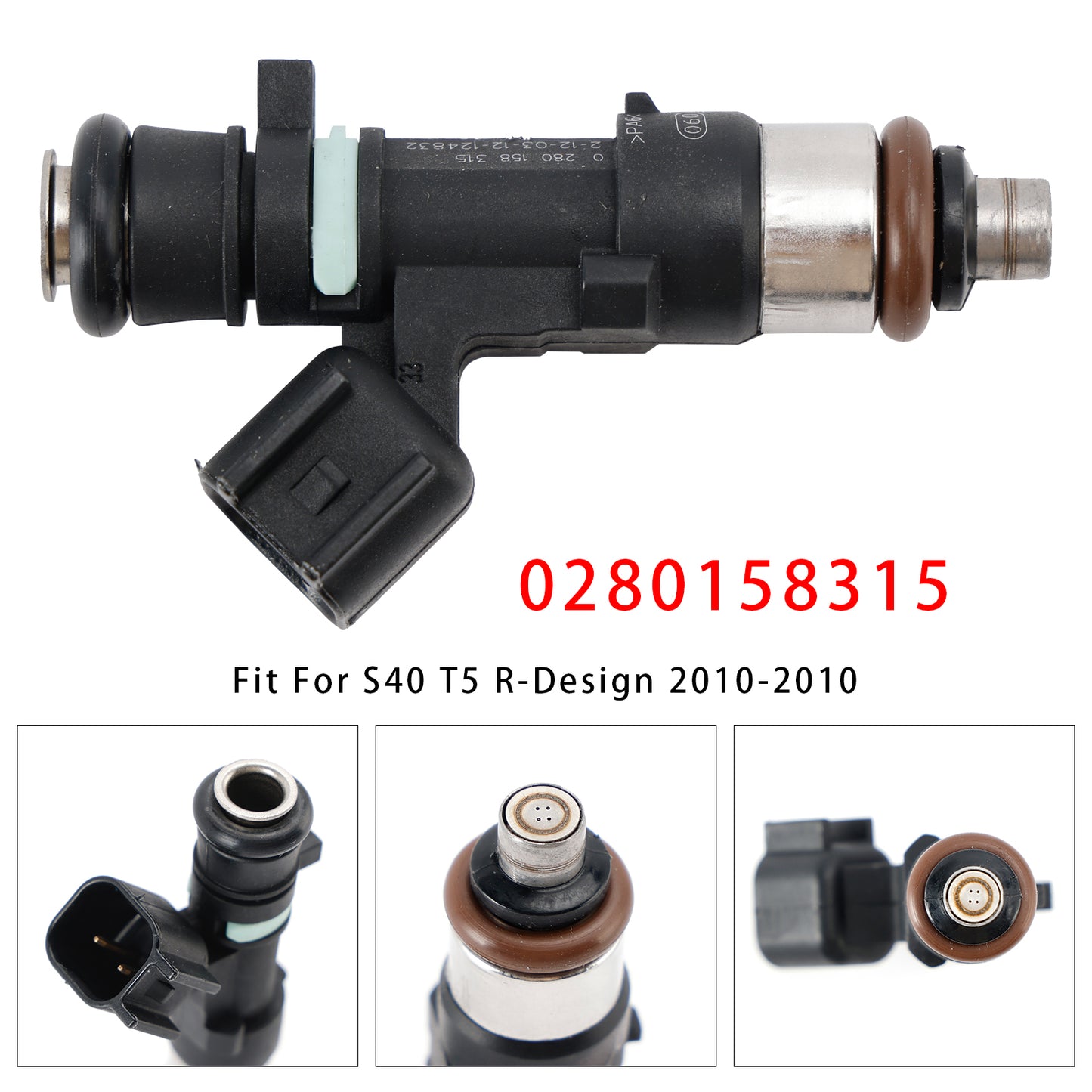Volvo C30 S60 V50 V60 XC60 L5 2.5L 05-16 0280158315 1Pcs Fuel Injector