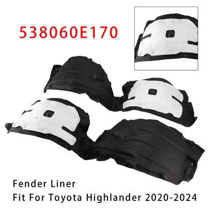 2020-2024 Toyota Highlander 538050E170 Pair Front Inner Side Fender Liners