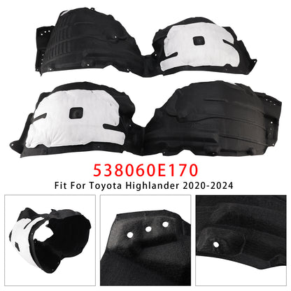 2020-2024 Toyota Highlander 538050E170 Pair Front Inner Side Fender Liners