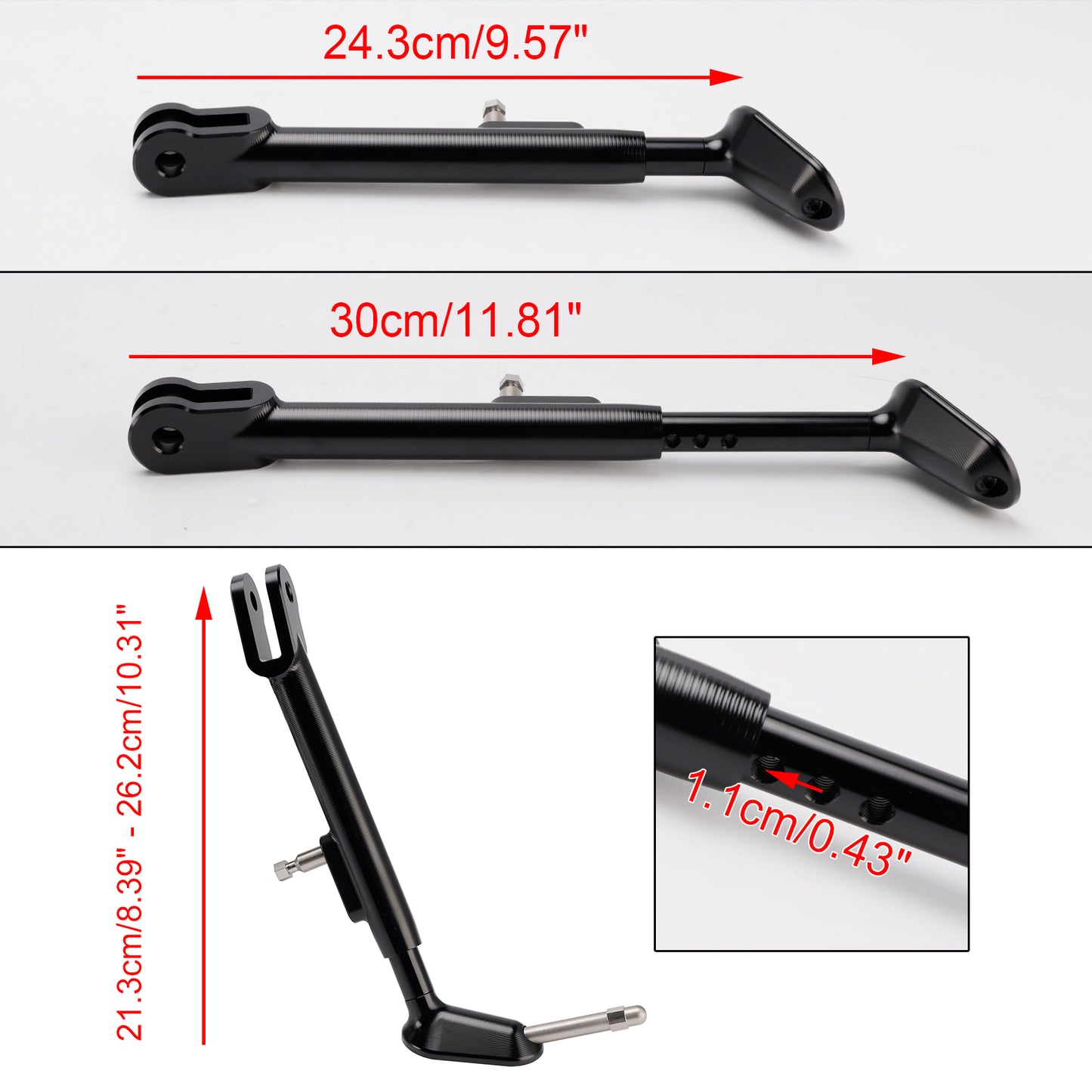 2025- Yamaha MT-07 Adjustable Foot Side Stand Kickstand fit