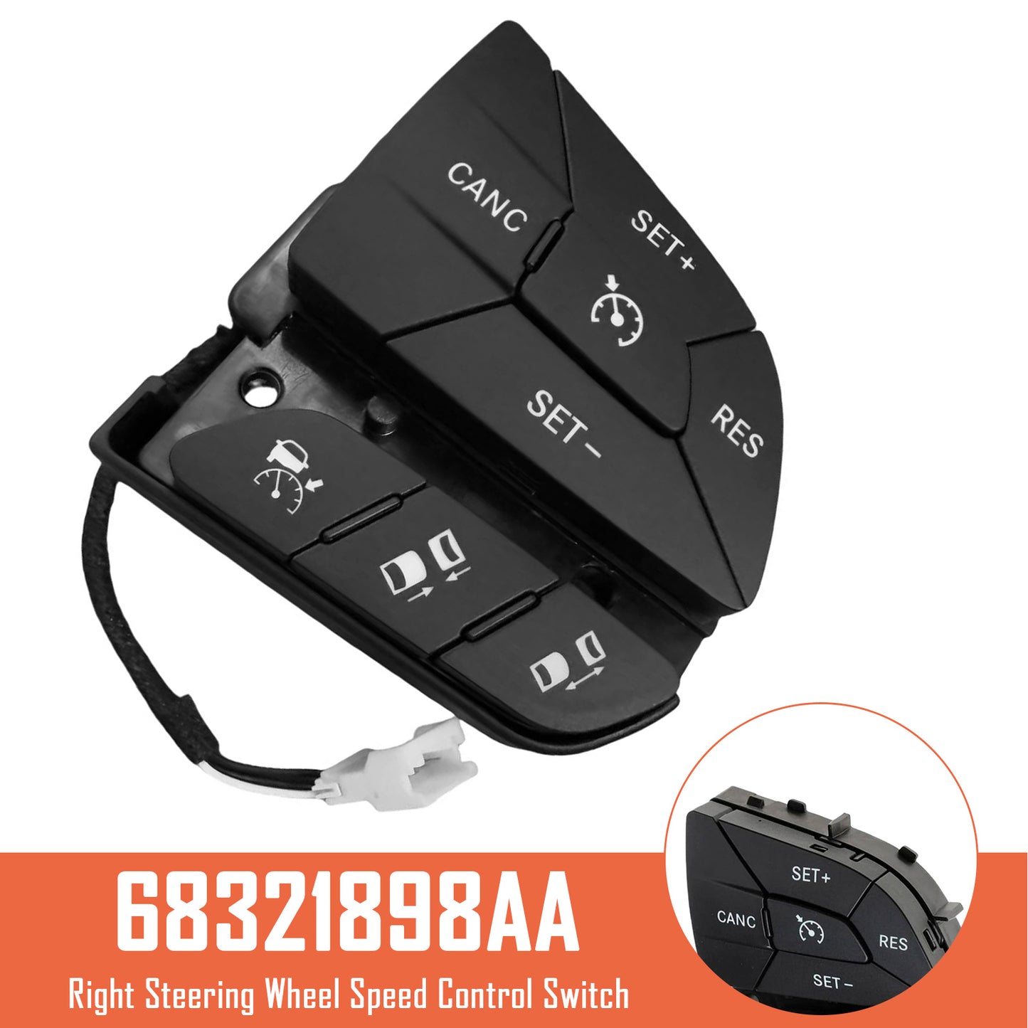 CHALLENGER CHARGER 300 CHEROKEE PACIFICA 68321898AA Right Steering Wheel Speed Control Switch