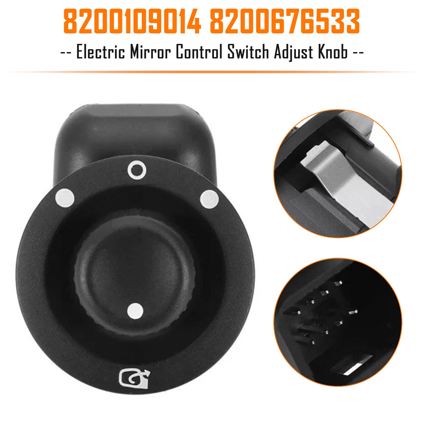 2003/06-2017/12 Renault Scenic II JM0/1 8200676533 Electric Mirror Control Switch Adjust Knob