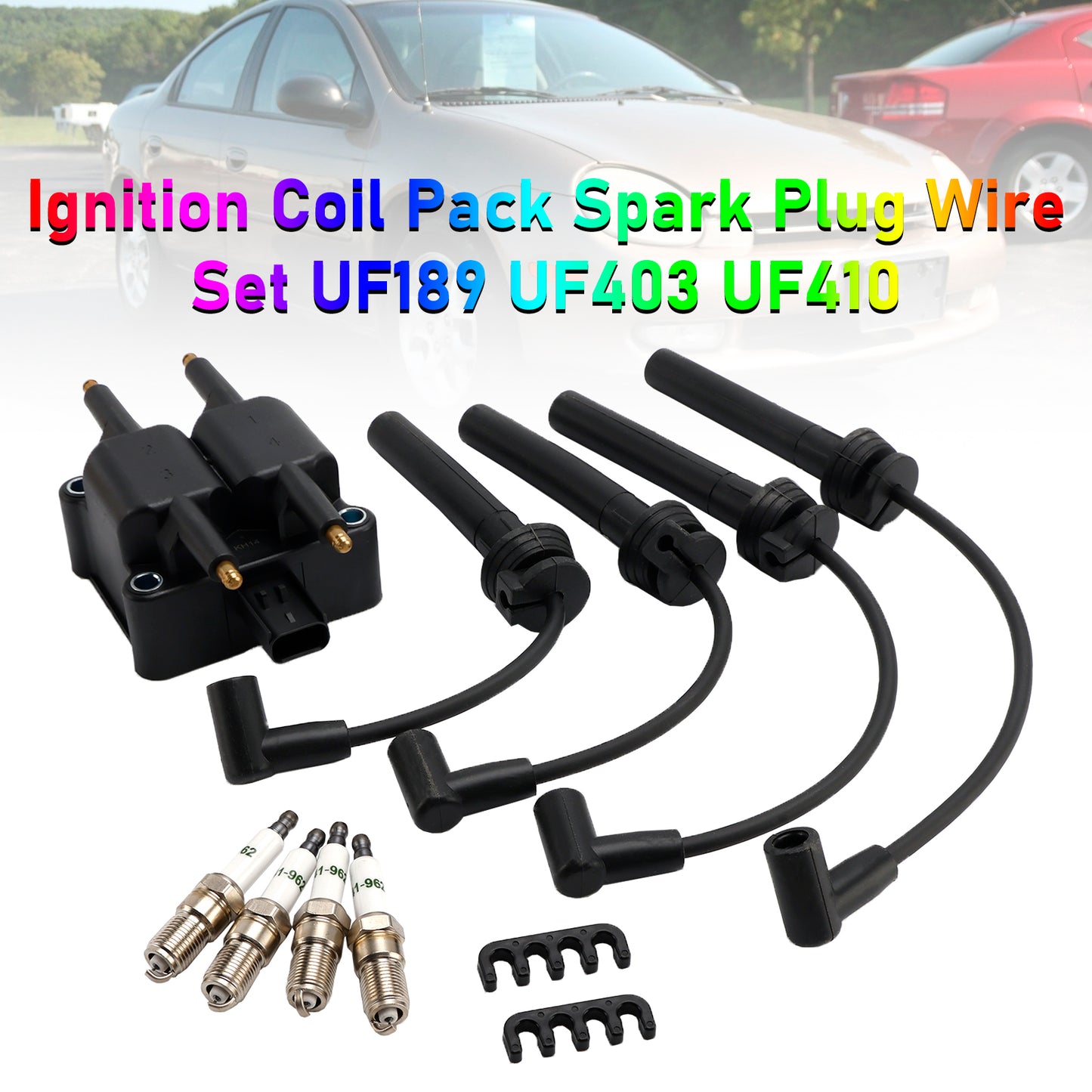 1997-2003 DODGE RAM 3500 PICKUP UF403 UF410 UF-189 Ignition Coil Pack Spark Plug Wire Set