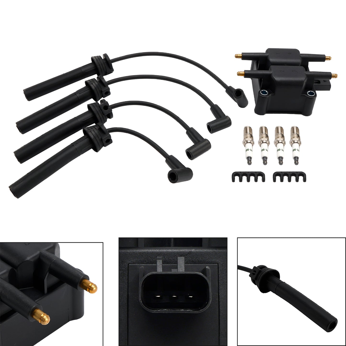 1997-2003 DODGE RAM 3500 PICKUP UF403 UF410 UF-189 Ignition Coil Pack Spark Plug Wire Set