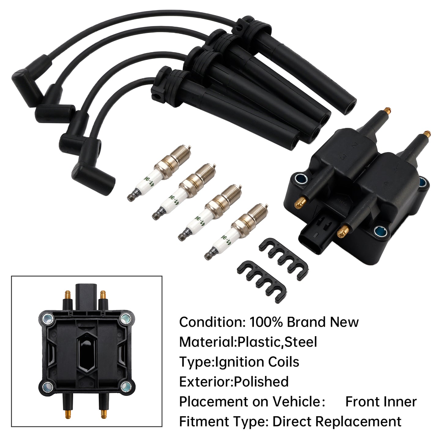 1997-2003 DODGE RAM 3500 PICKUP UF403 UF410 UF-189 Ignition Coil Pack Spark Plug Wire Set