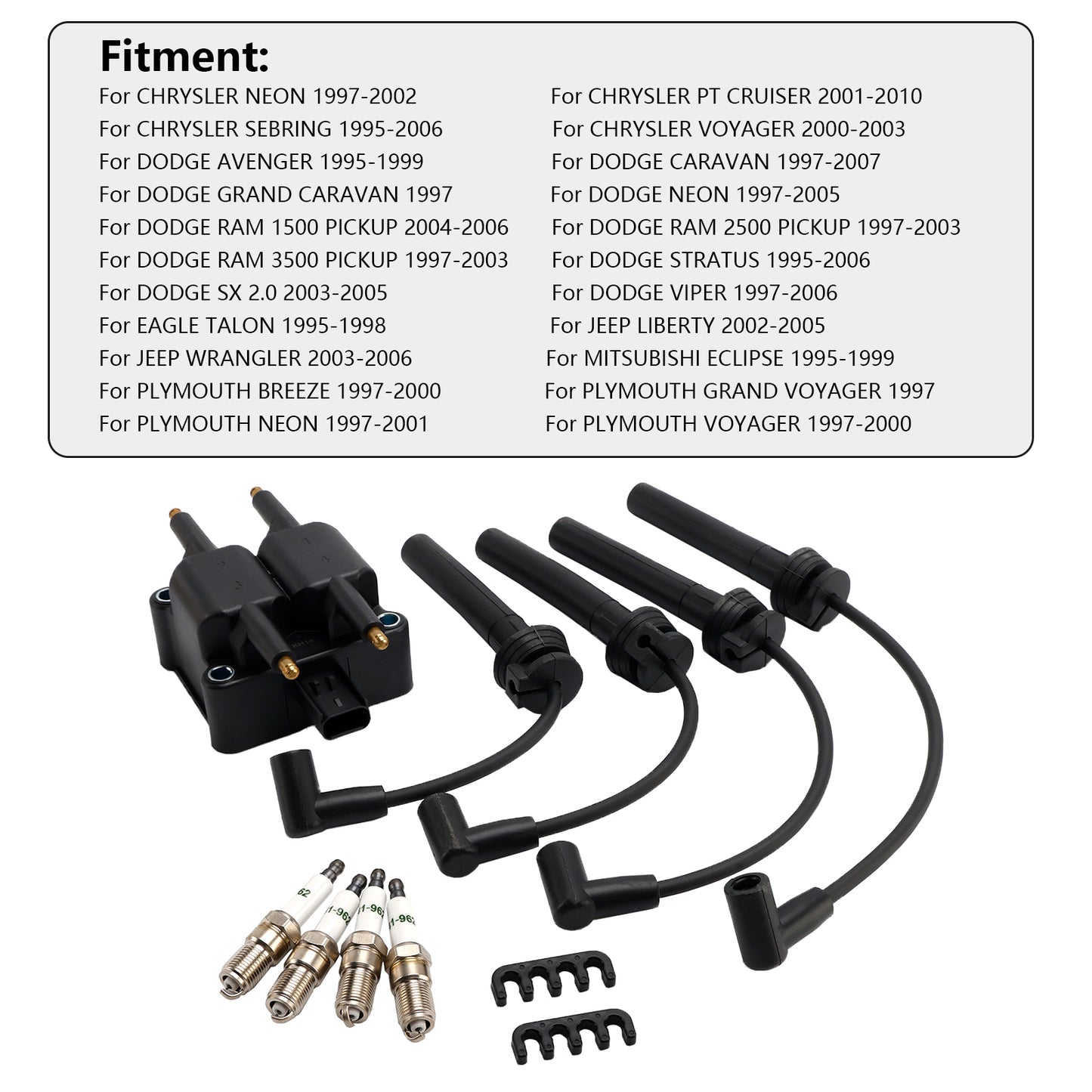 1997-2003 DODGE RAM 3500 PICKUP UF403 UF410 UF-189 Ignition Coil Pack Spark Plug Wire Set